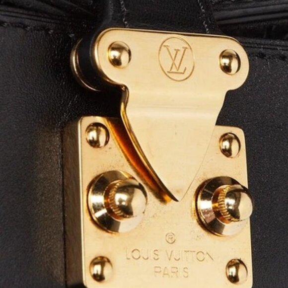 Louis Vuitton Black Calfskin Leather Classic Duffle Bucket Bag - Picture 5 of 9